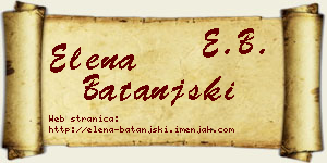 Elena Batanjski vizit kartica